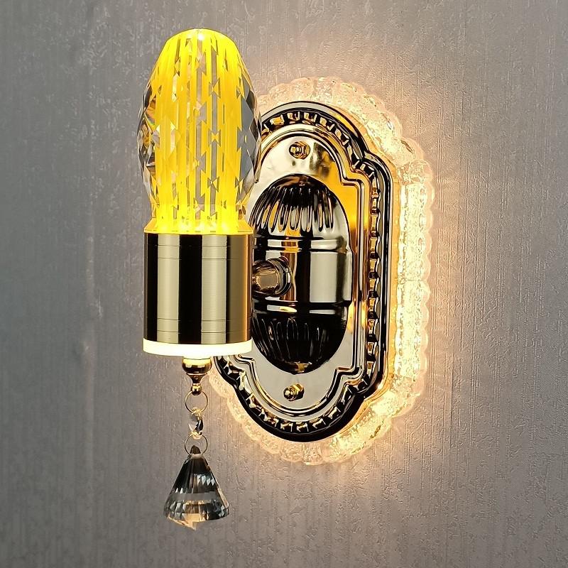 Lisslune | Elegant Crystal Flower Dimming Wall Lamp