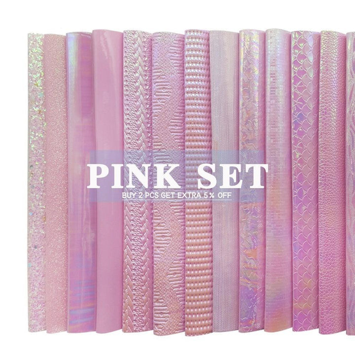 Lisslune | Glamorous Pink Glitter Snake Skin Leather Crafting Kit - Luxury Craft Set