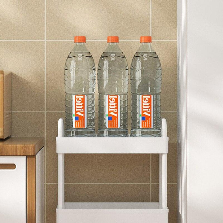 Lisslune | Elegant mobile rolling storage cart with innovative Millive wheel design - smart shelf solution