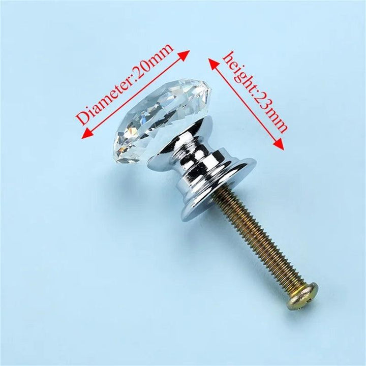 Lisslune | Luxurious diamond-shaped glass knobs with elegant gold accents to enhance home decor
