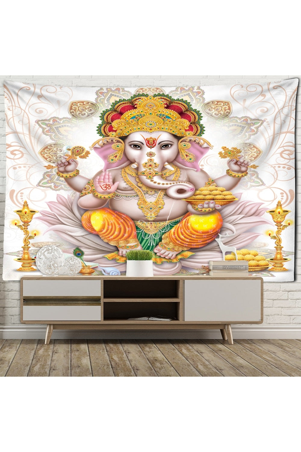 Lisslune | Ganesha Mandala Wall Tapestry