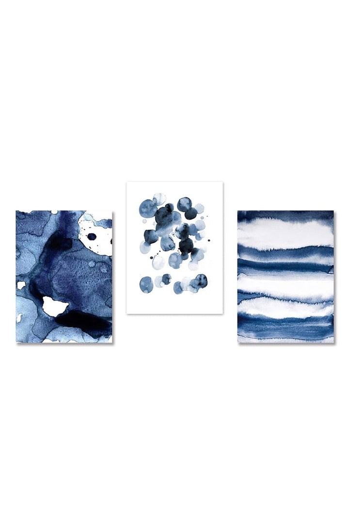 Lisslune | Blue Abstract Canvas Poster