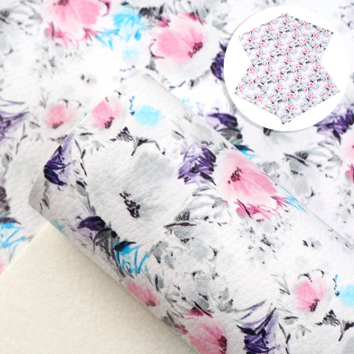 Lisslune | Floral Elegance Synthetic Leather Creative Sheets