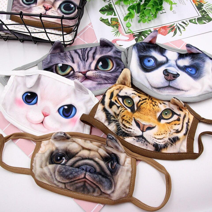 Lisslune | Washable mask with animal motif & ears
