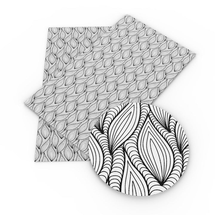 Lisslune | Elegant Monochrome Synthetic Leather Craft Sheet for Creative DIY Endeavors