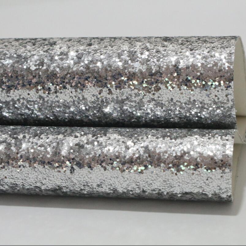 Lisslune | Sparkling Chunky Glitter Synthetic Leather Sheet - Ideal for creative DIY projects