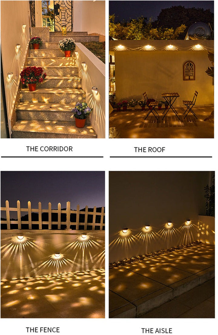 Lisslune | NoirRay – Solar Wall Lamp with Elegant Modern Glow