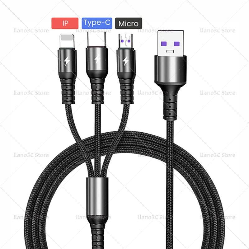 Lisslune | All-in-one Fast Charging Cable for Huawei, iPhone, and Samsung - The Ultimate Solution for Power