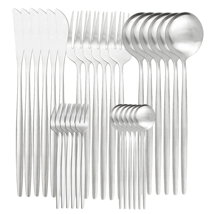 Lisslune | High-Quality Stainless Steel Cutlery Set for 6 People - Elegant Cutlery Collection