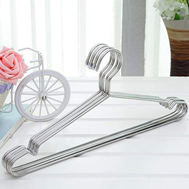 Lisslune | Deluxe Silver Stainless Steel Hanger Set - 20 Pack for Superior Closet Organization