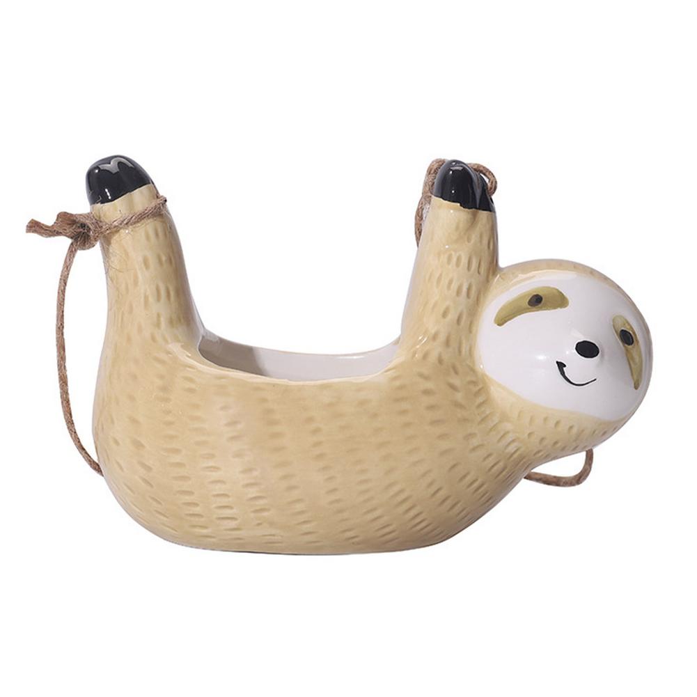 Lisslune | Ceramic Happy Sloth Flower Pot
