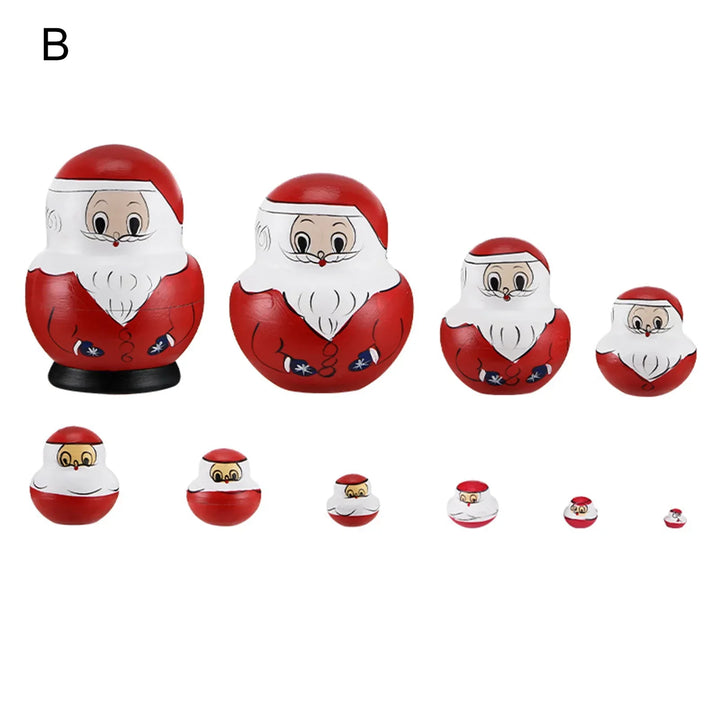 Lisslune | 10 pieces/set wooden Russian matryoshka dolls