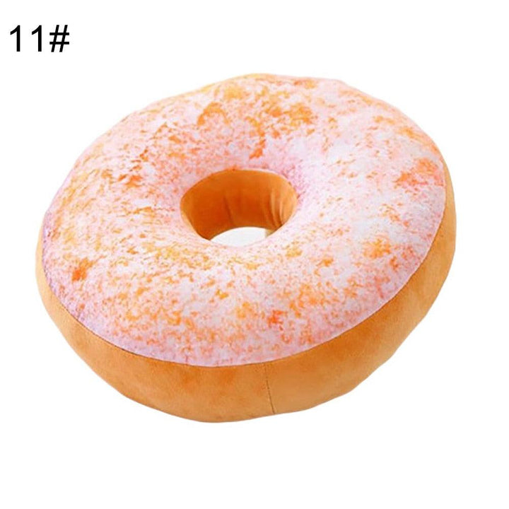 Lisslune | Delightful 12-piece 3D donut plush cushion collection for cozy comfort