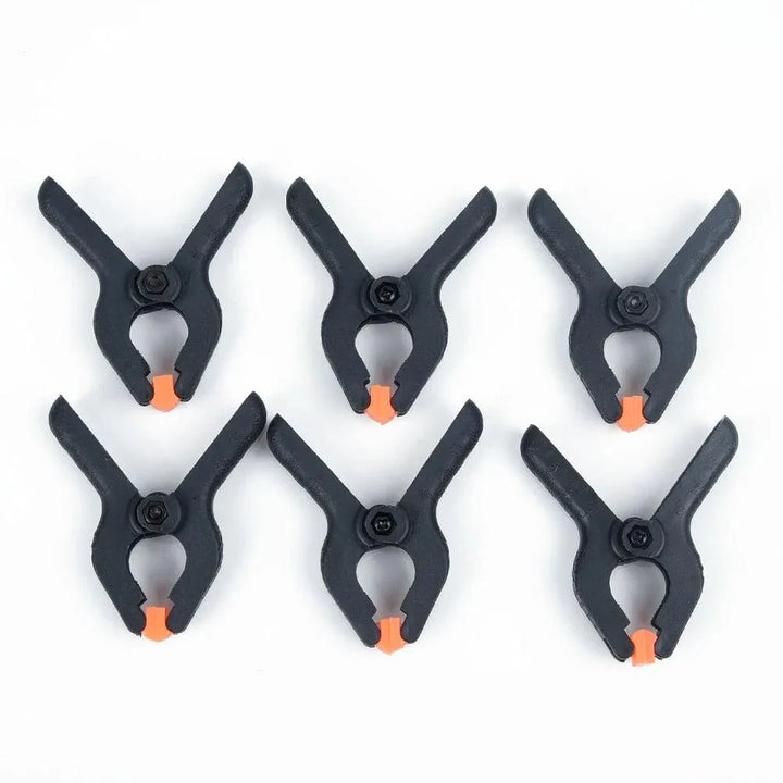 Lisslune | Sustainable 6-piece plastic clamp set with spring for woodworking and DIY tasks