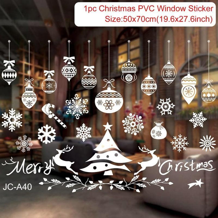 Lisslune | Festive Holiday Party Sticker Set: Christmas & New Year Wall and Window Decoration