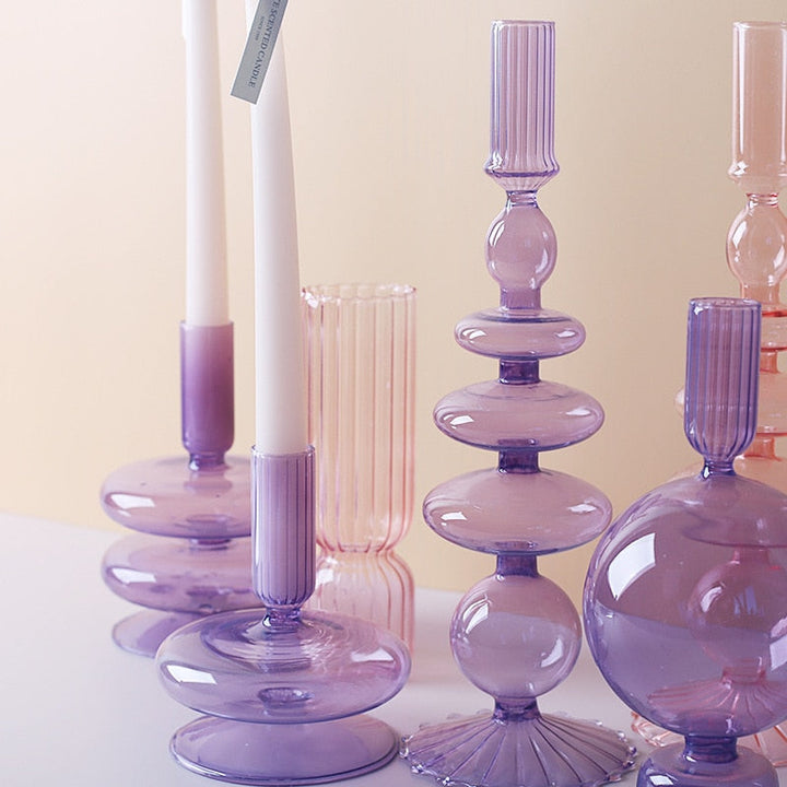 Lisslune | Lilac Candle Holder made of Glass
