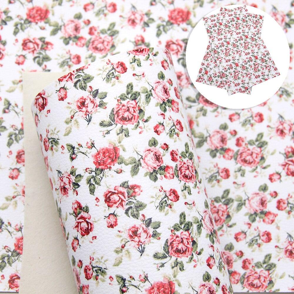Lisslune | Christmas Blossom Synthetic Leather Craft Sheets - Create Your Holiday Magic!