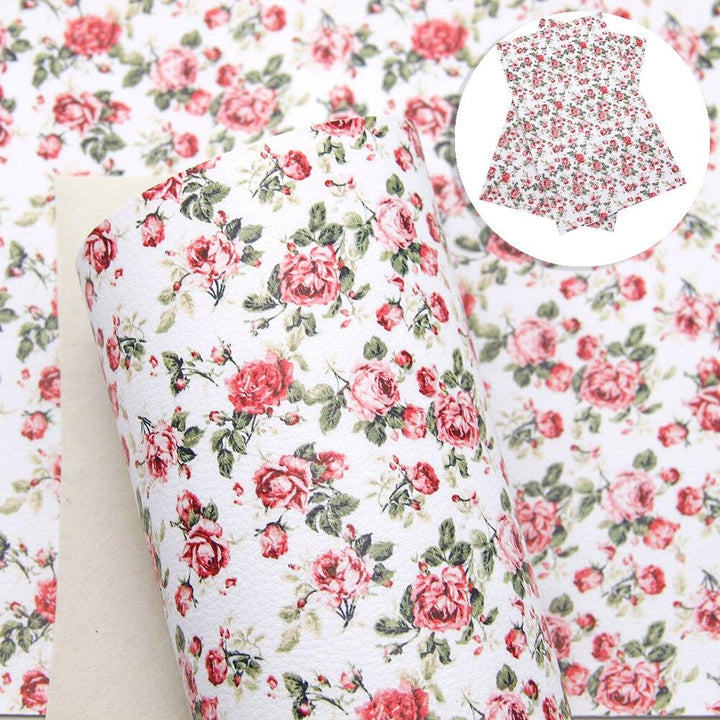 Lisslune | Christmas Blossom Synthetic Leather Craft Sheets - Create Your Holiday Magic!