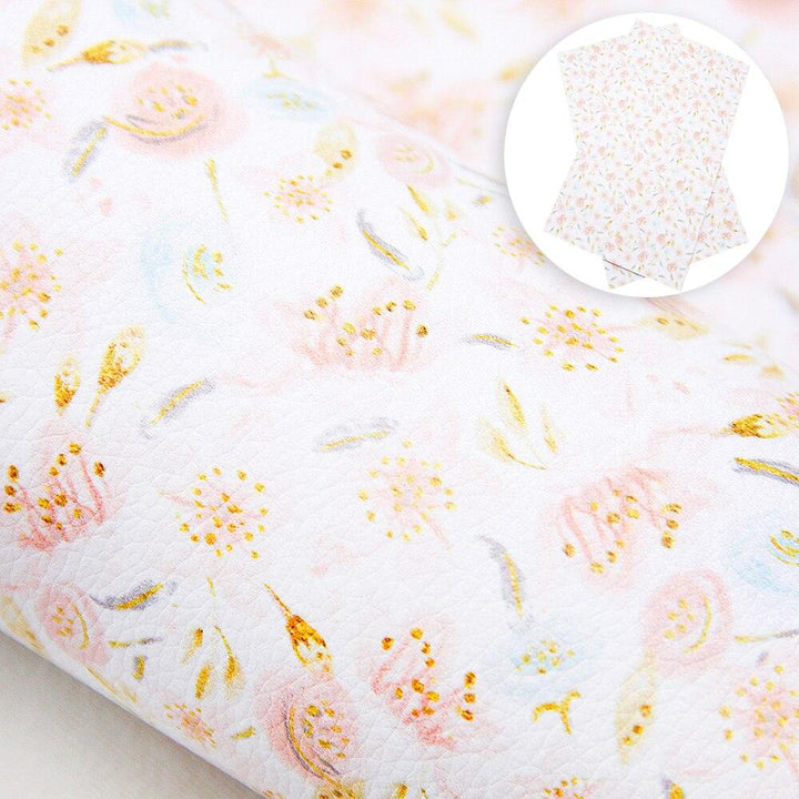 Lisslune | Floral Elegance Synthetic Leather Creative Sheets