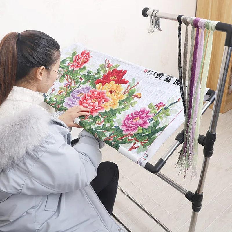Lisslune | Ergonomic Adjustable Creative Stand for Hands-Free Embroidery and Embroidery Stitches