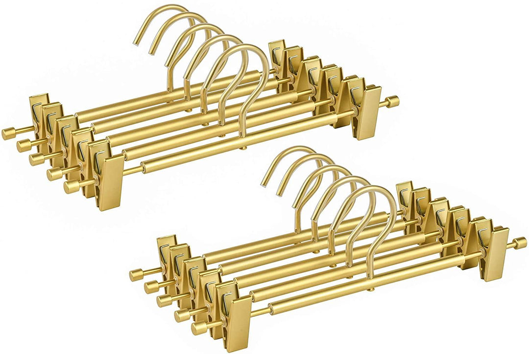 Lisslune | Chic Rose Gold and Golden Aluminium Heavy Duty Hangers for Stylish Closet Organization