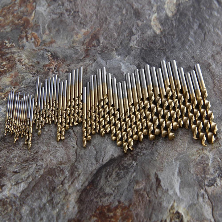 Lisslune | 50-piece Premium HSS Titanium Drill Bit Set for Woodworking and Metalworking