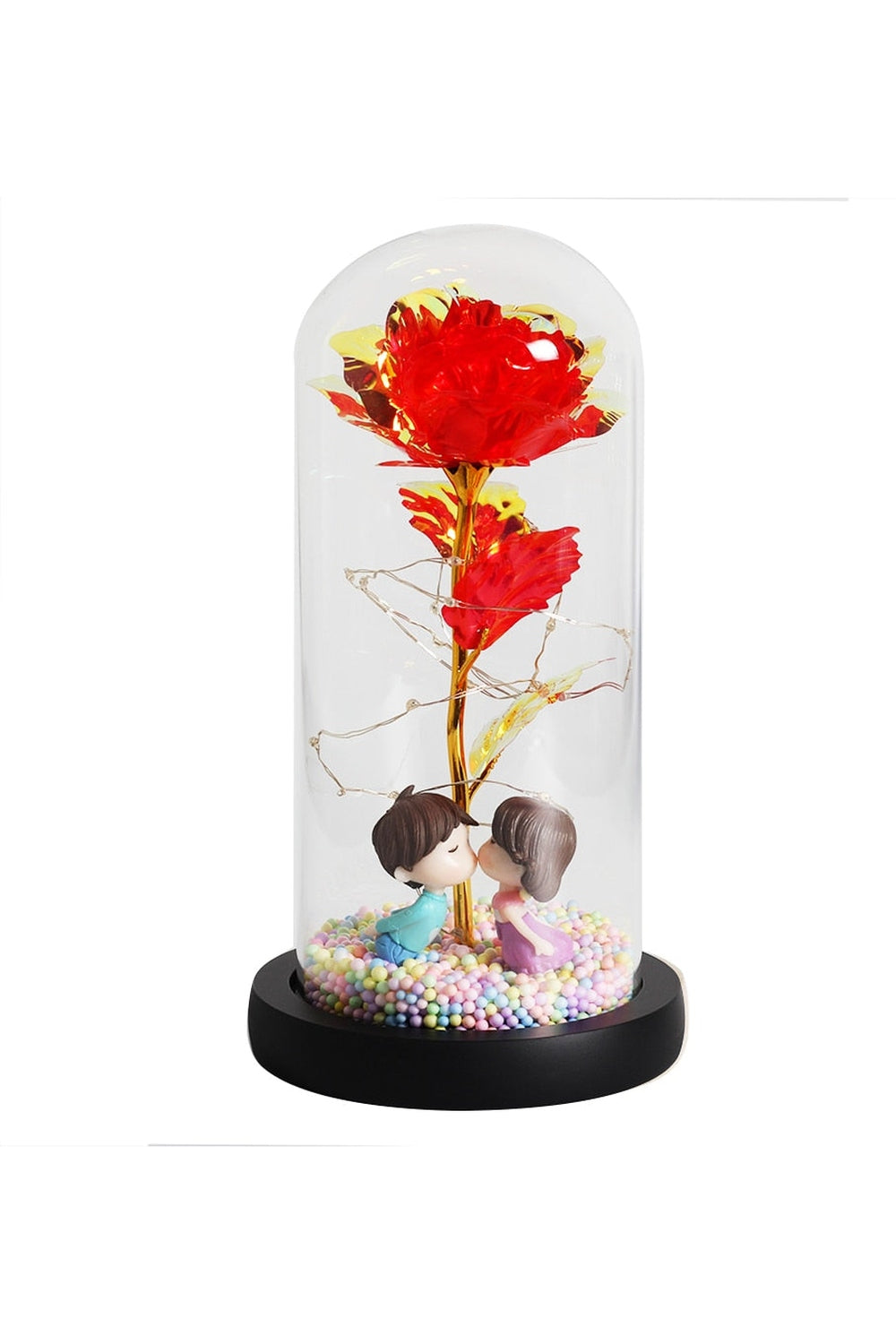 Lisslune | illuminated enchanted rose lamp