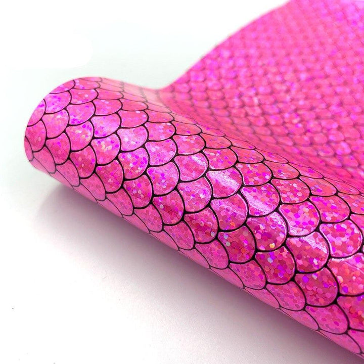Lisslune | Holographic Mermaid Synthetic Leather - Ultimate DIY Essential for Creators