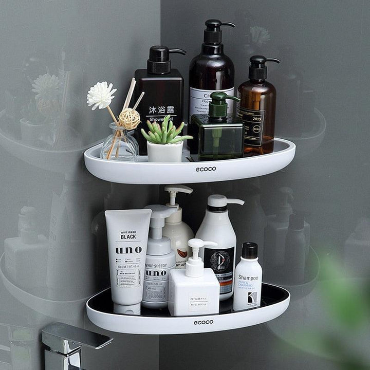 Lisslune | Smart Triangular Bathroom Organizer with Drainage System