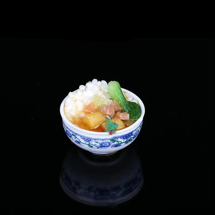 Lisslune | Enchanting Mini Chinese Cuisine Bowl Playset - Cute Decorative Items for Children and Home