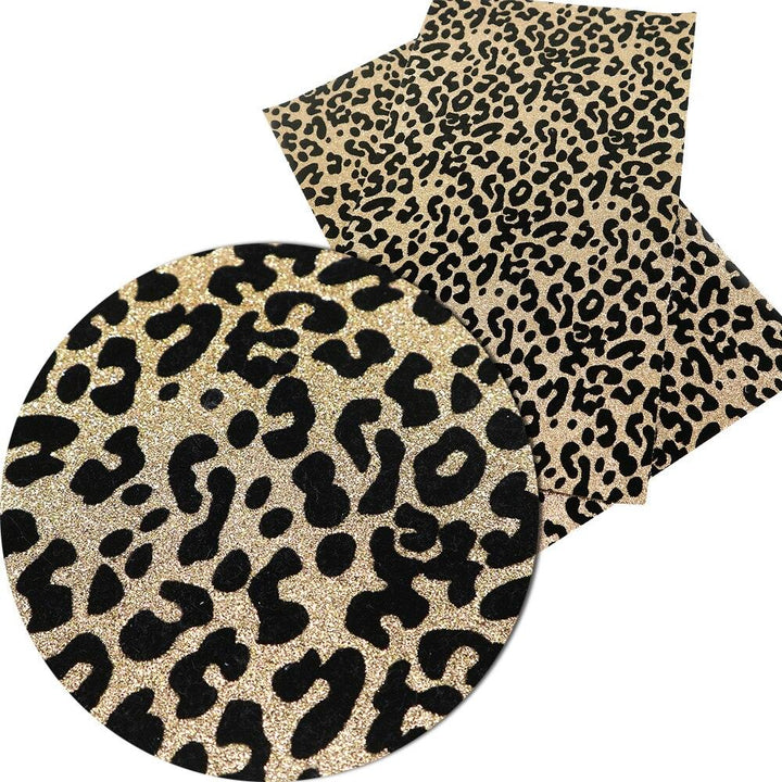 Lisslune | Chic Leopard Print Synthetic Leather Craft Kit - Essential DIY Materials