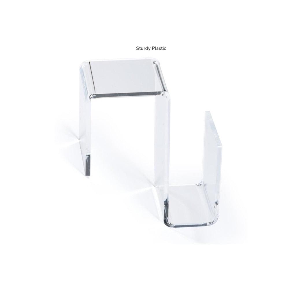 Lisslune | Transparent Cubicle Wall Shelf Organizer with Hooks