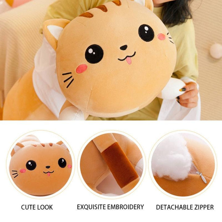 Lisslune | Shadowy Cartoon Cat Plush Body Pillow Series - Multiple Sizes for Cozy Comfort