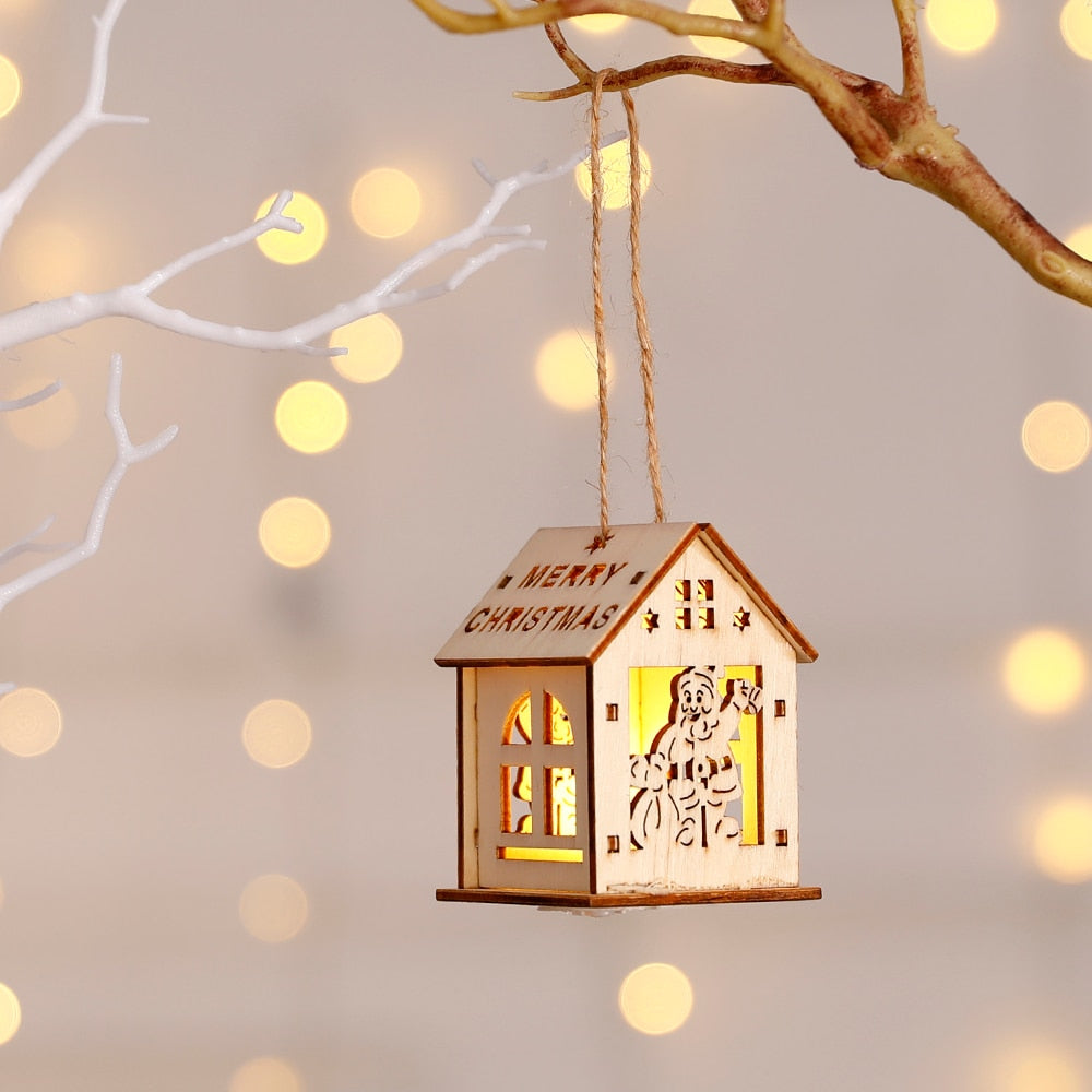 Lisslune | DIY Wooden Hanging House Decor Glowing Lamp