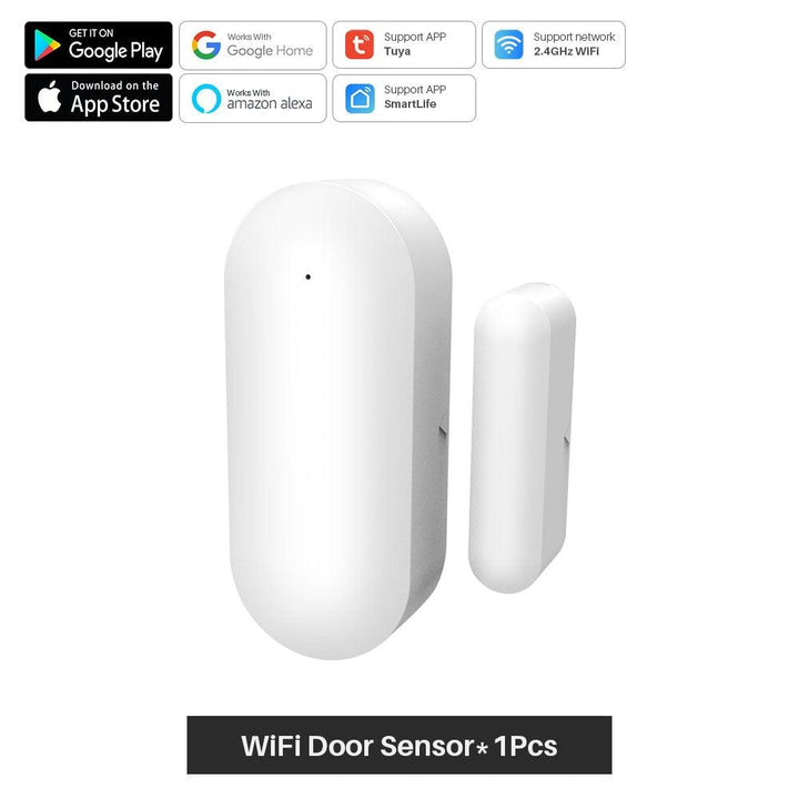Lisslune | WiFi Door Sensor for Smart Homes - Voice Control Compatible with Alexa & Google Assistant