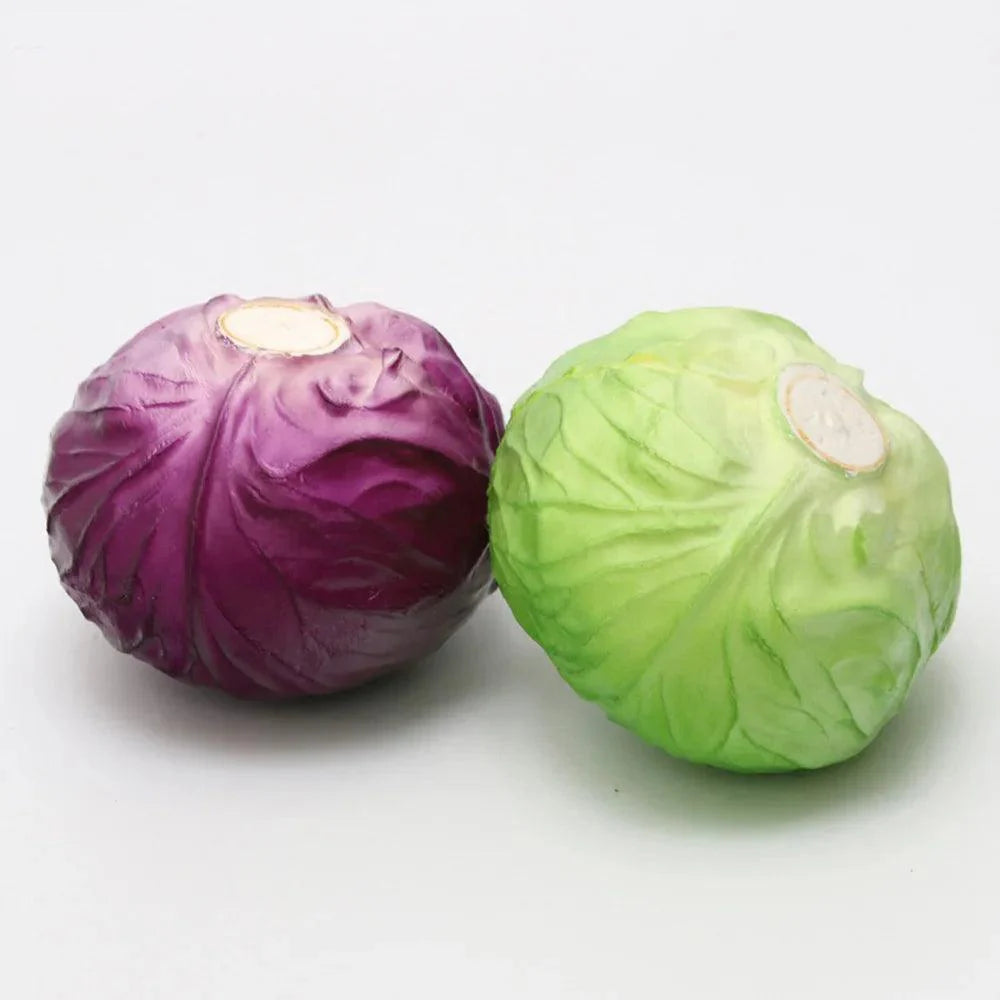 Lisslune | Realistic Plastic Cabbage Decoration - Premium Quality Vegetable Replica