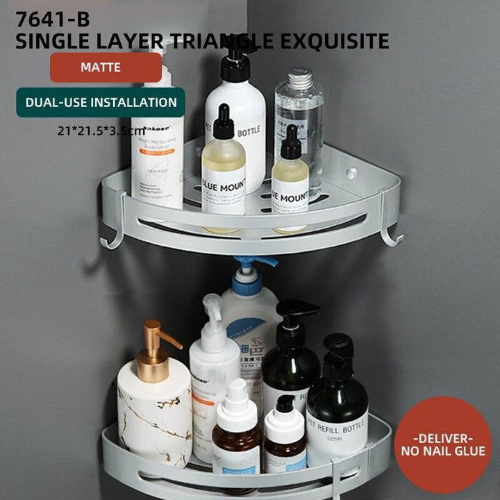 Lisslune | Stylish Wall-Mounted Bathroom Organizer in Premium Space Aluminum: A Luxury Storage Solution