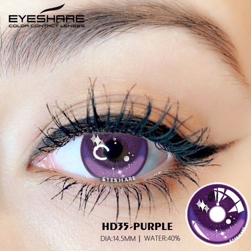 Rynx Cosplay HD35 Purple 14.5mm 1 Pair | 1 Year