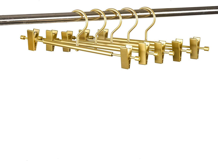 Lisslune | Chic Rose Gold and Golden Aluminium Heavy Duty Hangers for Stylish Closet Organization