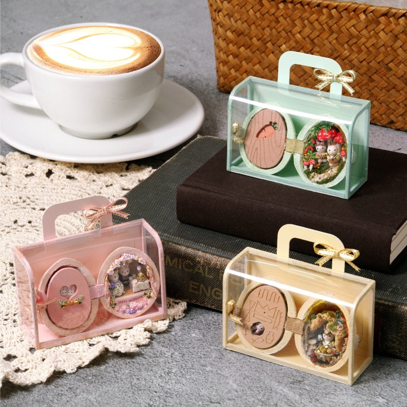 Lisslune | Handmade Wooden Miniature Walnut Dollhouse