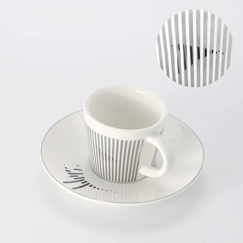 Lisslune | Creative dynamic SLR cup Leopard anamorphic zebra cup Luycho coffee tea cup set with coaster 90ml-225ml