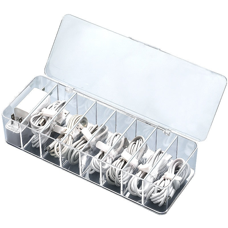 Lisslune | Transparent Cable Organizer Box