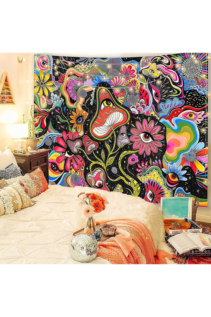 Lisslune | Mushrooms Psychedelic Tapestry