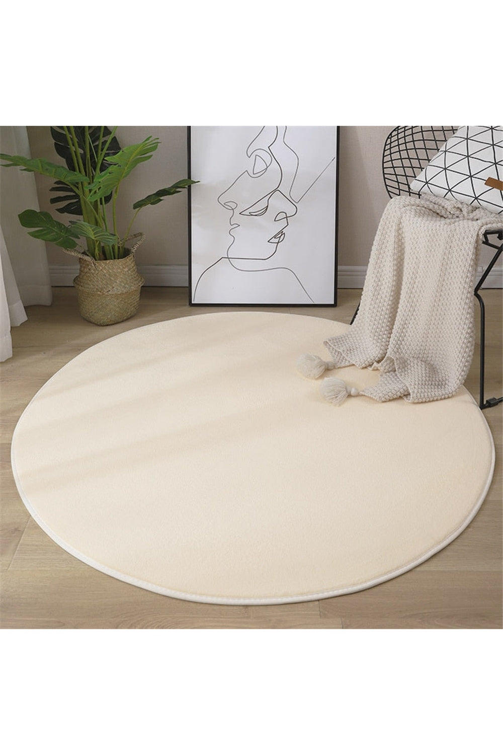Lisslune | round rug with coral pattern