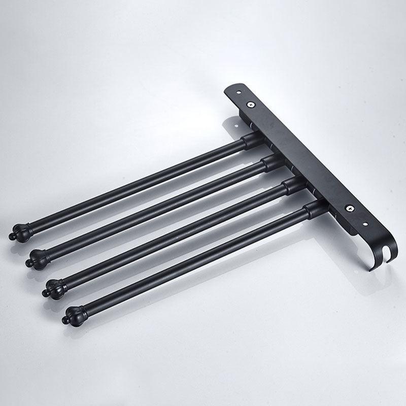 Lisslune | DOOKOLE Contemporary Stainless Steel Rotating Towel Stand with Hooks for Enhanced Bathroom Organization