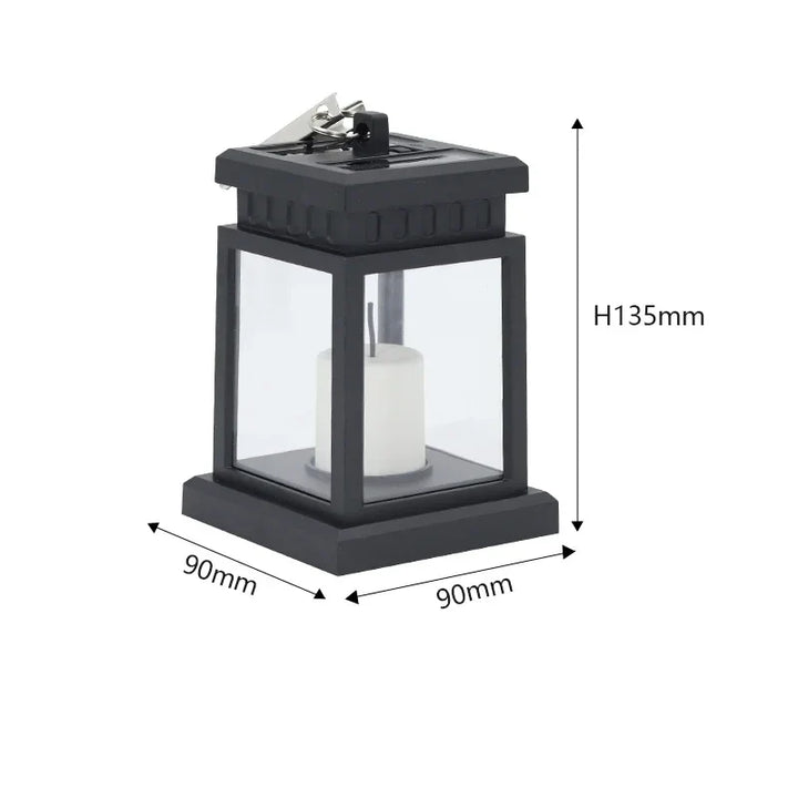 Lisslune | Solar Lantern with LED Candle – Hanging Lamp for Garden & Terrace, Decorative Light for Outdoor