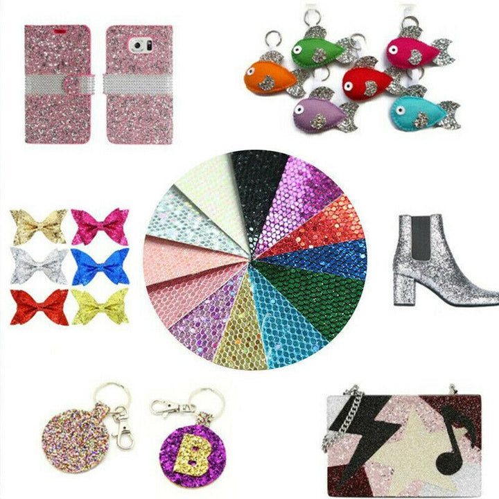 Lisslune | Sparkling Glamour Fabrics Crafting Kit: 7-Piece Glittering Art Set for Creative Expression