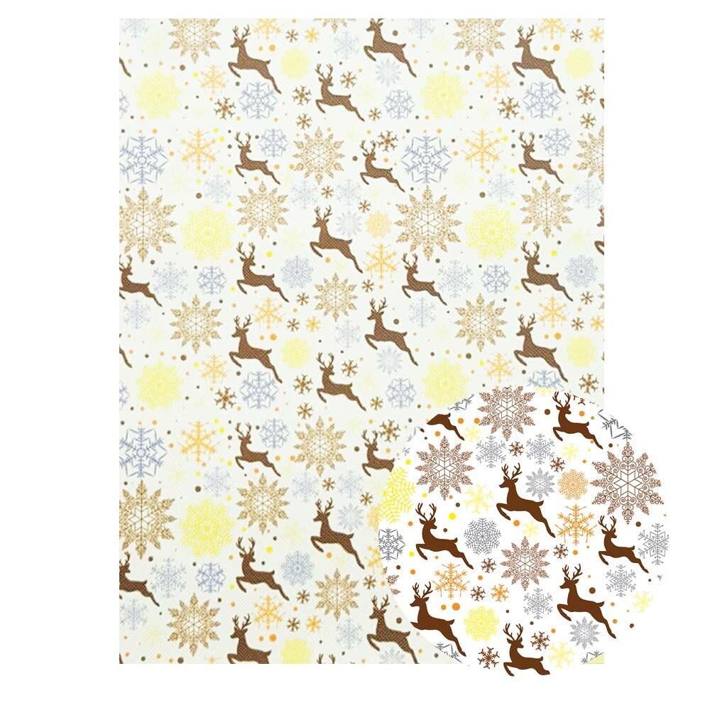Lisslune | Playful Holiday Cartoon Animal PU Bow Fabric Sheets: Essential DIY Kit for Festive Hair Accessories and Crafts
