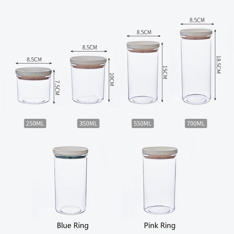 Lisslune | Airtight Crystal Clear Storage Jar for Kitchen Organization