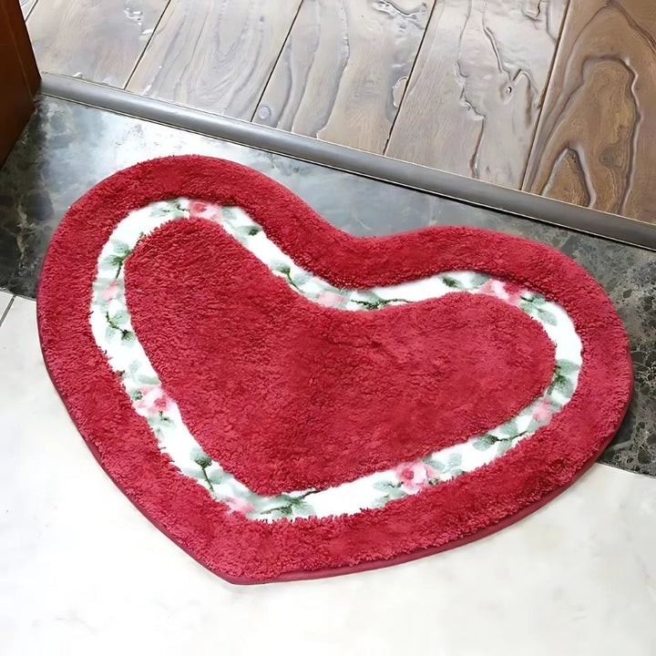 Lisslune | Heart Floral Tufted Bath Mat